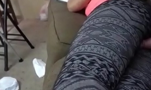 Cumshot together with Creampie on Yoga Pants Ass